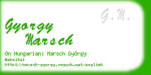 gyorgy marsch business card